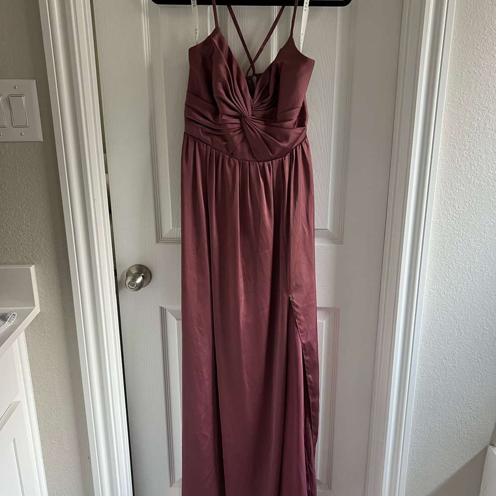 Azazie Mauve Maxi Dress